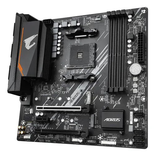 B550M AORUS ELITE Placa base - Procesadores AMD Ryzen 5000, VRM de 5+3 fases, hasta 4733 MHz DDR4, 1xPCIe 4.0 + 1xPCIe 3.0 M.2, LAN 1GbE, USB 3.2 Gen 1 - Imagen 4