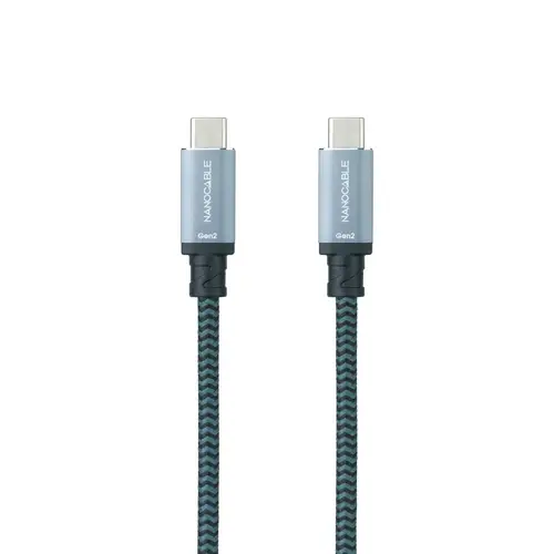 Cable USB 3.1 Gen2 10Gbps 5A, 4K/60Hz, USB-C/M-USB-C/M, Gris/Negro, 1.5 m - Imagen 2