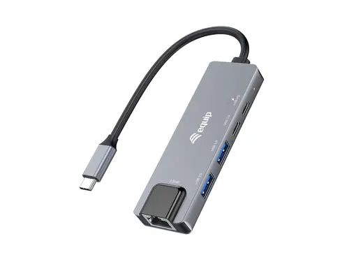 133496 Adaptador multifunción 5 en 1, 2,5 GbE, USB-A x 2, USB-C x 1, USB-C , 100 W USB PD - Imagen 1