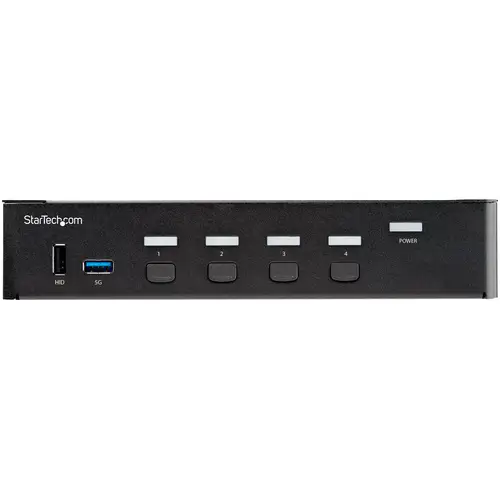 Switch Conmutador KVM de 4 Puertos HDMI 2.0 4K para 1 Monitor - Vídeo de 4K y 60Hz Ultra HD - HDR - Hub Ladrón USB 3.0 de 2 Puertos y 4 Puertos USB 2.0 HID - Audio - HotKey - TAA - Imagen 3