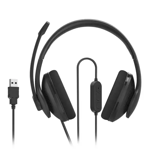 HS-USB300 V2 Auriculares Alámbrico Diadema Oficina/Centro de llamadas USB tipo A Negro - Imagen 3