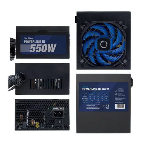 FUENTE DE ALIMENTACION ATX POWERLINE III 550W 85%EFI - Imagen 3
