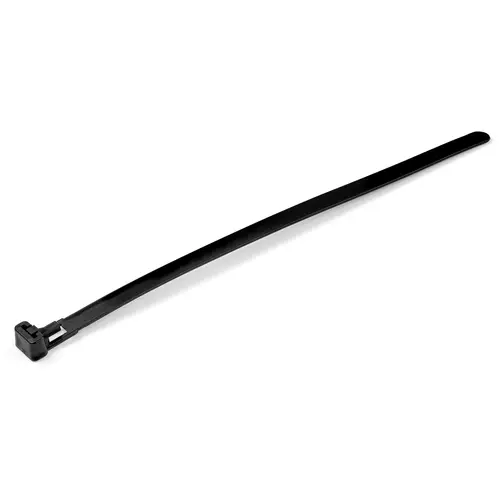 Bridas reutilizables de 20cm para cables - 7 mm de ancho, 50 mm de diámetro, soportan 22 kg de tensión, de nylon, para interior/ext., 94V-2/UL, paquete de 100 - negras - Imagen 5