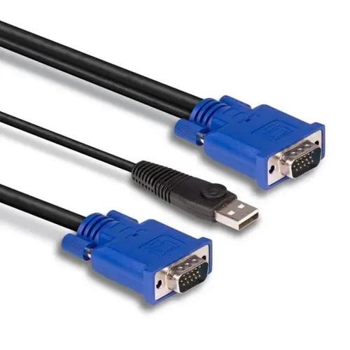 32186 cable para video, teclado y ratón (kvm) Negro, Azul 2 m - Imagen 3