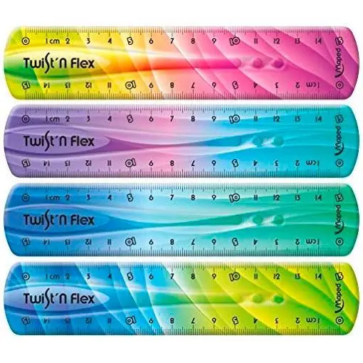 MAPED REGLA T&F DECORADAS DOBLE GRADUACIÓN 15 CM COLORES SURTIDOS