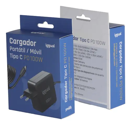 PD 100W Universal Negro Corriente alterna Carga rápida Interior - Imagen 4