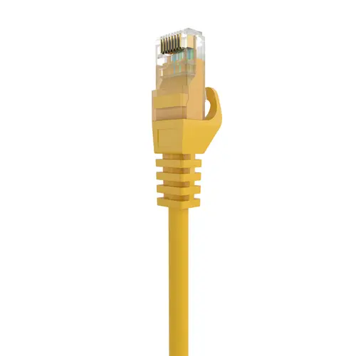 Cable de Red Latiguillo RJ45 LSZH Cat.6A 500 Mhz UTP AWG24, Amarillo, 0.5M - Imagen 3