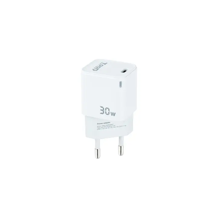 Cargador de Pared GAN USB-C/PD 30W, Blanco