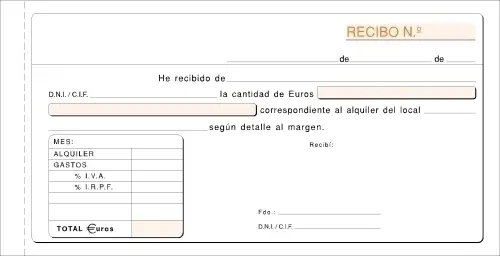 TALONARIO ALQUILER IVA DUPLICADO LOAN