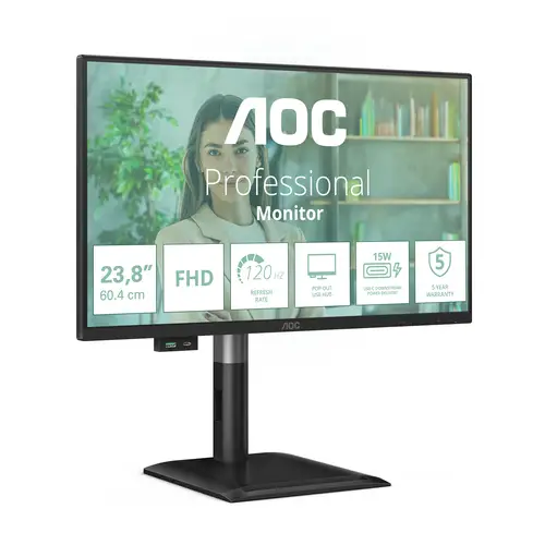 24P4U pantalla para PC 60,5 cm (23.8") 1920 x 1080 Pixeles Full HD Negro - Imagen 3