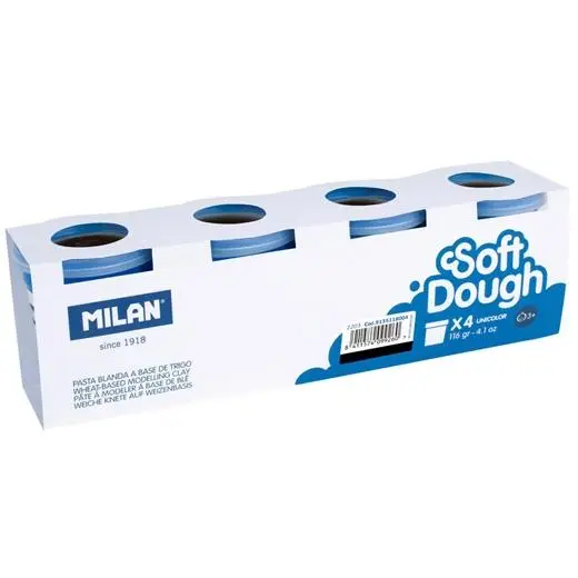 MILAN PASTA BLANDA SOFT DOUGH CAJA 4 BOTES 116GR NEGRO