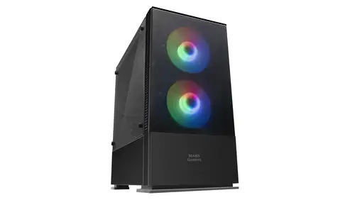 MCZ, Caja PC Compacta Premium, MicroATX, Panel + Frontal Mesh, Negro - Imagen 1