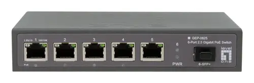 GEP-0625 switch No administrado 2.5G Ethernet (100/1000/2500) Energía sobre Ethernet (PoE) Negro - Imagen 2