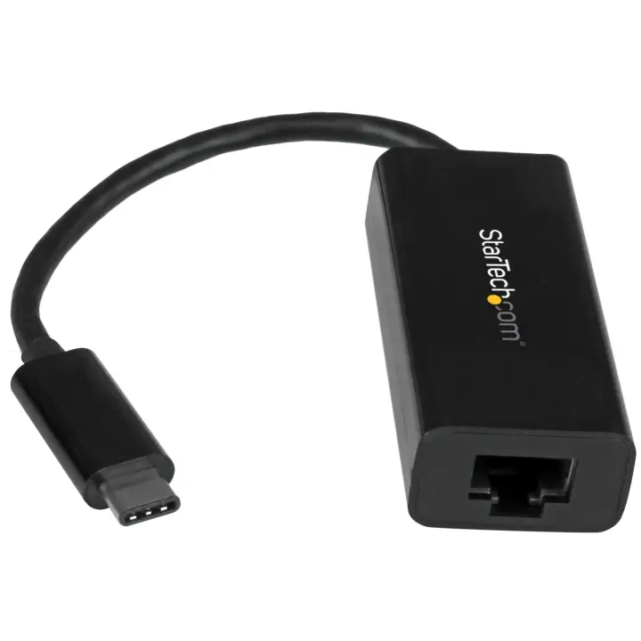 Adaptador de Red Ethernet Gigabit USB-C - Adaptador externo USB 3.0 a RJ45 - USB Tipo C a Ethernet - Negro