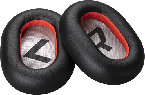 Almohadillas para auriculares de cuero sintético negro Poly Voyager 8200 (2 unidades) - Imagen 1