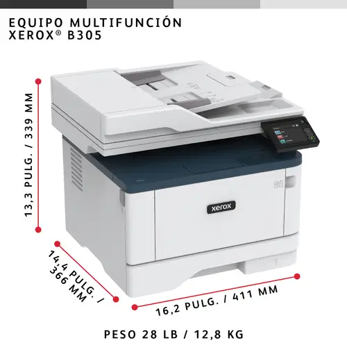 B305 A4 38 ppm Inalámbrica a doble cara Copia/impresión/escaneado/fax PS3 PCL5e/6 2 bandejas 350 hojas - Imagen 11