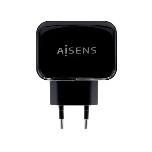 Cargador USB 17W 5V/3.4A, 2xUSB Con Control AI, Negro - Imagen 1