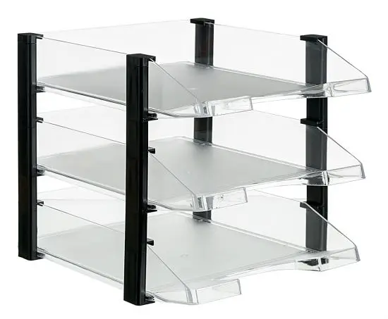 704 CS TP bandeja de escritorio/organizador Negro, Transparente