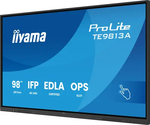 TE9813A-B2AG pantalla de señalización Diseño de quiosco 2,48 m (97.5") Wifi 500 cd / m² 4K Ultra HD Negro Pantalla táctil Procesador incorporado Android 24/7 - Imagen 6