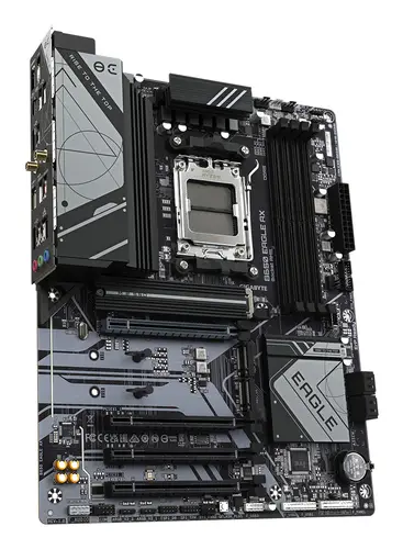 B650 EAGLE AX Placa base - AMD Ryzen serie 9000, VRM de 12+2+2 fases, hasta 7600 MHz DDR5 (OC), 1xPCIe 5.0 + 2xPCIe 4.0 M.2, LAN GbE, WIFI 6E, USB 3.2 Gen 2 - Imagen 3