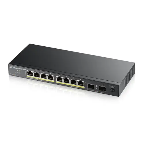 GS1100-10HP v2 No administrado Gigabit Ethernet (10/100/1000) Energía sobre Ethernet (PoE) Negro - Imagen 1