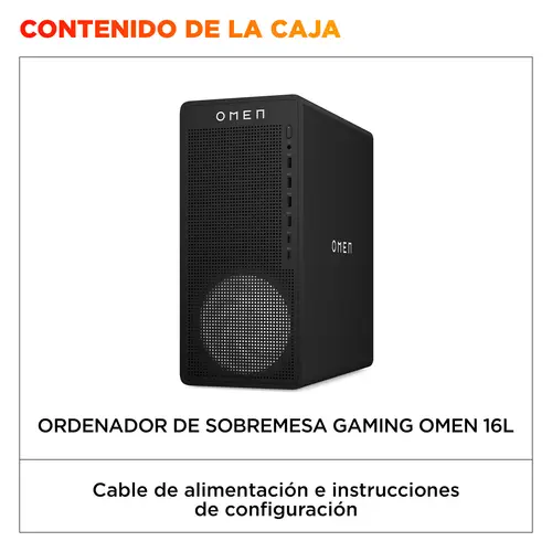 OMEN 16L Gaming Desktop PC TG03-0090ns PC AMD Ryzen 5 16 GB DDR5-SDRAM 1 TB SSD NVIDIA GeForce RTX 5060 Windows 11 Home Torre Negro - Imagen 4