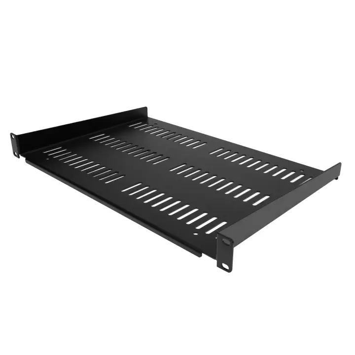 Estante Ventilado 1U para Armario Rack de Servidores - Bandeja Universal Voladiza para Montaje en Rack de 19" - Capacidad de 25kg - de 12" (30,5cm) de Profundidad