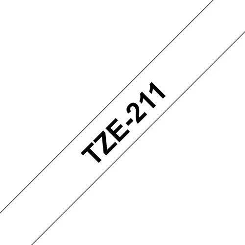 TZe-211 cinta para impresora de etiquetas Negro sobre blanco - Imagen 1