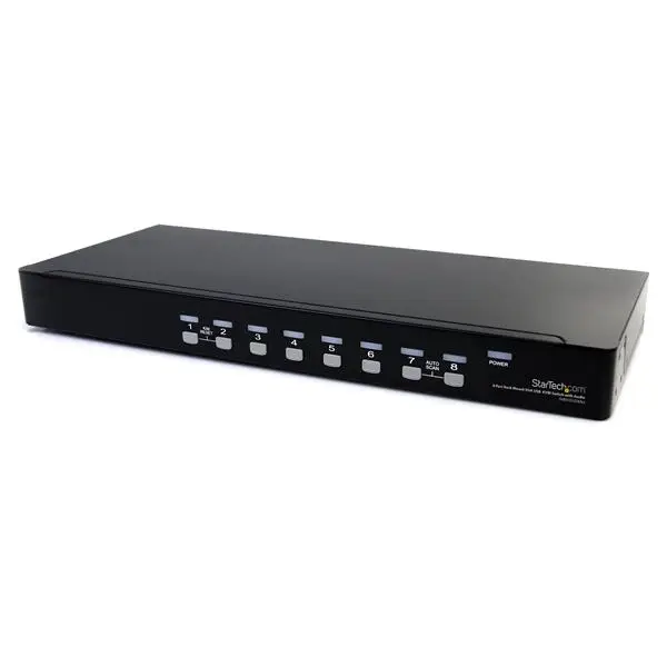 Conmutador Switch KVM 8 Puertos de Vídeo VGA HD15 USB 2.0 USB A ..
