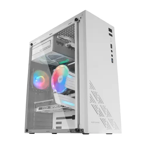 MC100W - Caja Gaming ATX, ventilador 90mm FRGB, ventilación convect-cool, color blanco - Imagen 3