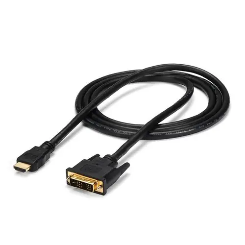 Cable Adaptador Conversor HDMI a DVI-D de 1,8m - Macho a Macho - Convertidor de Vídeo - Negro - Imagen 2