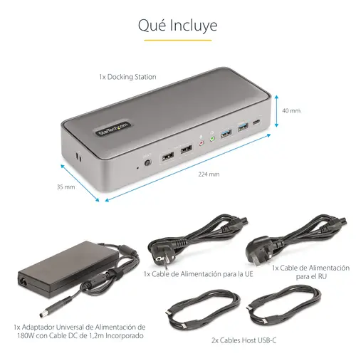 Docking Station KVM USB-C para Portátil - Replicador de Puertos USB Tipo C para 2 Monitores DisplayPort 4K 60Hz - Hub 5x USB - PD 90/45W para 2 Portátiles - Win Mac - Imagen 13