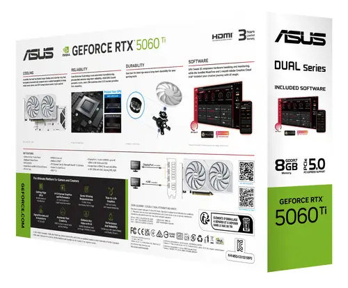 Dual -RTX5060TI-O8G-WHITE NVIDIA GeForce RTX 5060 Ti 8 GB GDDR7 - Imagen 15