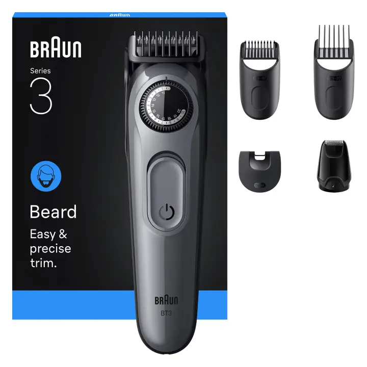 BeardTrimmer 3 BT3560 depiladora para la barba Batería 40 2 cm Negro, Gris