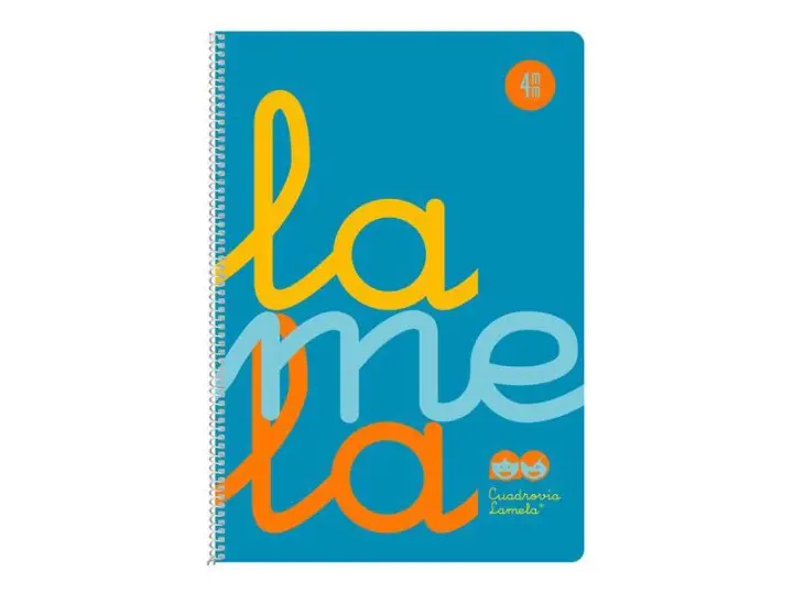 Cuaderno polipropileno formato Folio cuadrícula 4x4 80 hojas 90g colores surtidos 7FTP004S