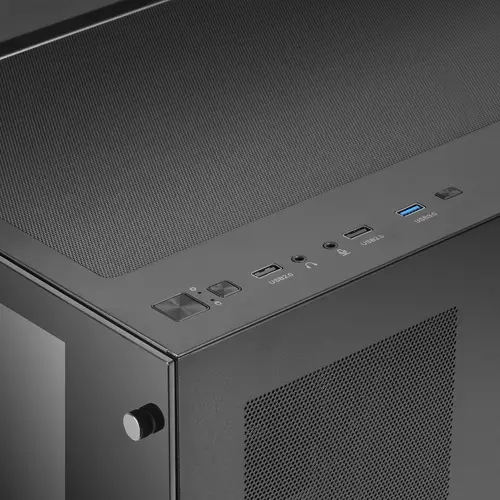 Torre Gaming Custom XXL E-ATX, Ventana Cristal Templado Lateral y Frontal, Estructura Modular Doble Cámara, MCV3, Color Negro - Imagen 3