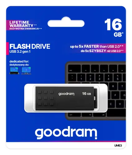 UME3 unidad flash USB 16 GB USB tipo A 3.2 Gen 1 (3.1 Gen 1) Negro - Imagen 5