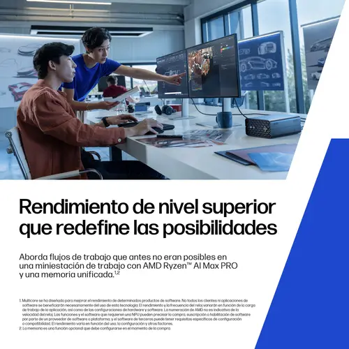None Copilot+ PC AMD Ryzen AI Max PRO 390 32 GB LPDDR5x-SDRAM 1 TB SSD Windows 11 Pro Mini PC Puesto de trabajo AI Workstation, AI PC Negro - Imagen 7