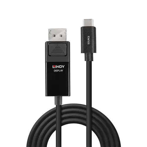 43343 adaptador de cable de vídeo 3 m USB Tipo C DisplayPort Negro - Imagen 2