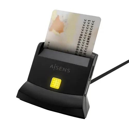 Lector De Tarjeta Dni Con Lector De Tarjetas SIM, SD, Micro SD, MMC, RS-MMC, MMC Micro, USB-C, Negro - Imagen 3