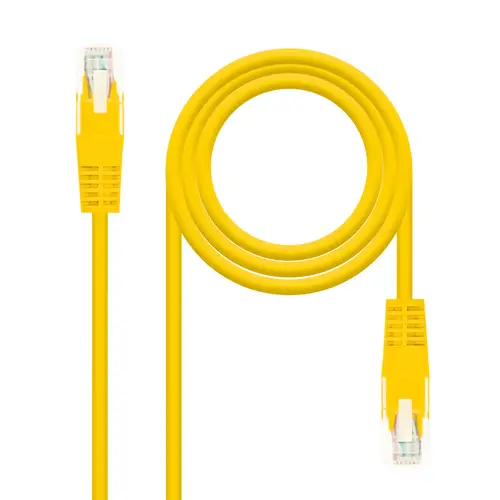 Cable Red Latiguillo RJ45 CAT.6 UTP AWG24, Amarillo, 25 cm - Imagen 1