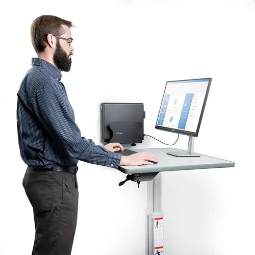 Bracket Soporte de Montaje en Pared para PC - Soporta CPU de hasta 18kg - Ajustes sin Herramientas de 5cm a 20cm - Estante Mural para Caja de Ordenador de Sobremesa - Imagen 8