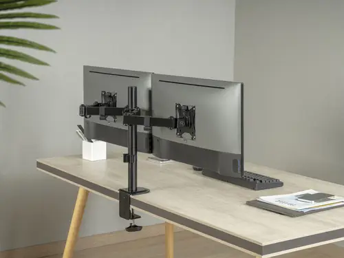 Soporte de escritorio articulado para dos monitores de 17«-32», negro - Imagen 9