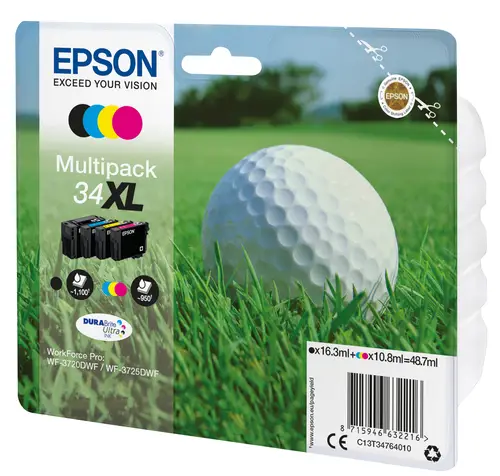Golf ball Multipack 4-colours 34XL DURABrite Ultra Ink - Imagen 1