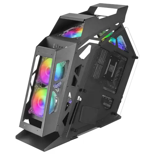 MC61, Caja PC Gaming Compacta Micro-ATX, 4 Ventiladores 12cm, ARGB Chroma, Doble Ventana Cristal Templado, Negro - Imagen 1