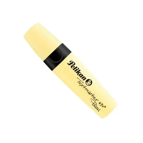 ROTUL.FLUOR PELIKAN 490  PASTEL AMARILLO - Pack de 10 unidades