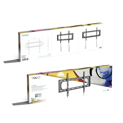 Soporte Fijo de pared para pantallas 37"- 80", Negro - Imagen 8