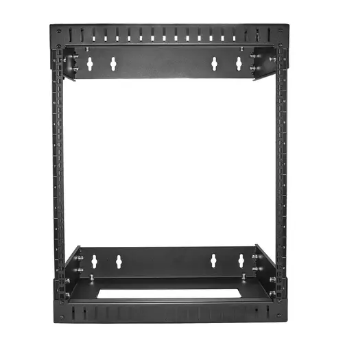 Rack de Servidores Abierto de 12U de Pared - de 19 Pulgadas - de 2 Columnas - de Profundidad Ajustable - para Equipo de Redes - AV - de Servicio Pesado - Imagen 2