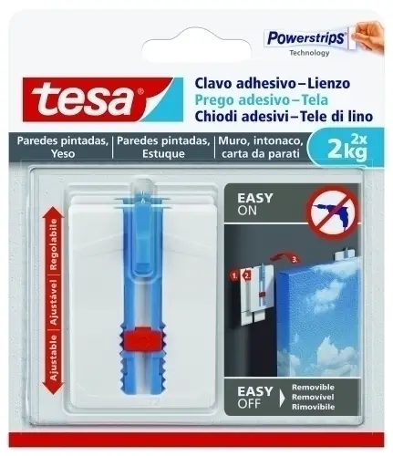 CLAVO ADHESIVO TESA AJUSTABLE LIENZO 2kg - Pack de 8 unidades
