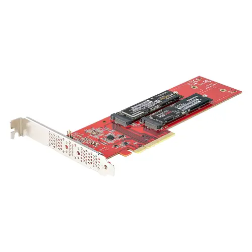 Tarjeta PCIe Adaptadora para 2 SSDs M.2, PCI Express x8 o x16 a NVMe Doble o SSDs M.2 AHCI, PCI Express 4.0, 7,8Gbps por Unidad con Bifurcación - Windows o Linux - Imagen 8